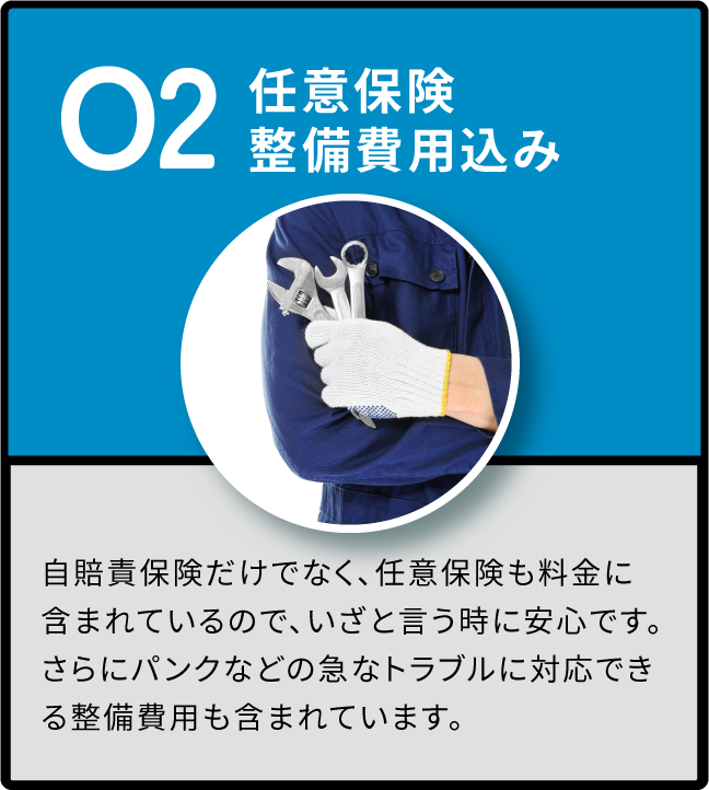 任意保険、整備費用込み